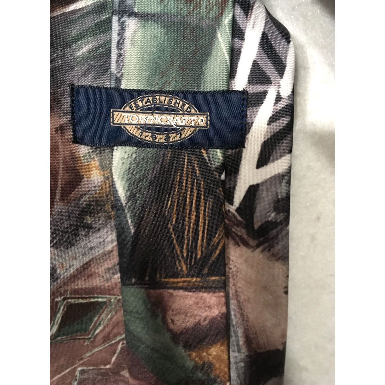 Vintage VINTAGE Towncraft Necktie Neck Tie ~abstract poly Men's Size ONE SIZE - 3 Thumbnail