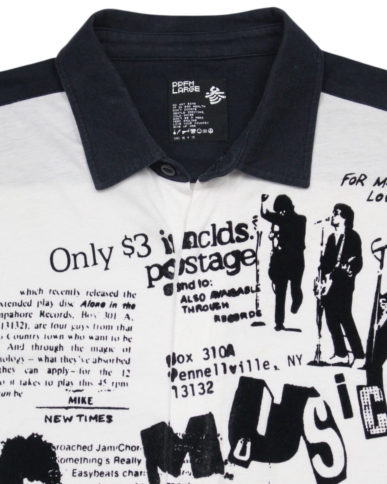 Japanese Brand SS2009 PPFM GRAPHIC MUSIC POLO SHIRT Size US L / EU 52-54 / 3 - 2 Thumbnail