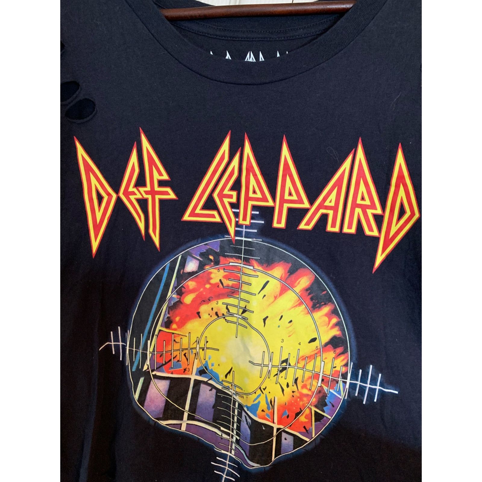 INTIMO Def Leppard Band Logo Women's Tie Dye Pajama Set - Long Sleeve Top & Jogger Pants, Super Soft Lounge Wear - View #2