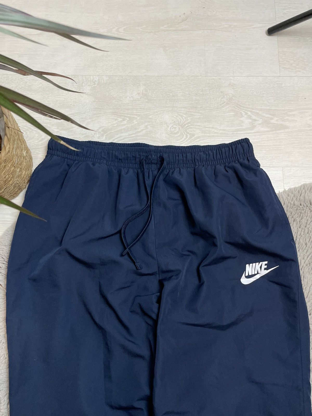 Japanese Brand × Nike Nike Neylon Track Pants Baggy Center Logo Swoosh Y2k Size US 40 / EU 56 - 2 Thumbnail