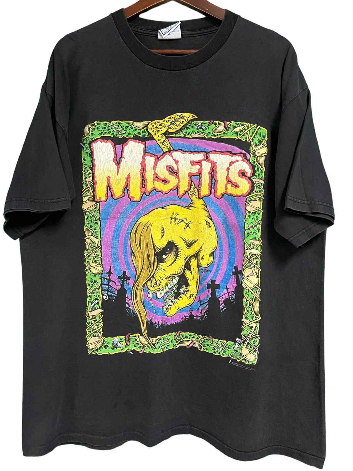 Image of Band Tees x Misfits Vintage Misfits 2001 T Shirt in Black, Men's (Size XL)