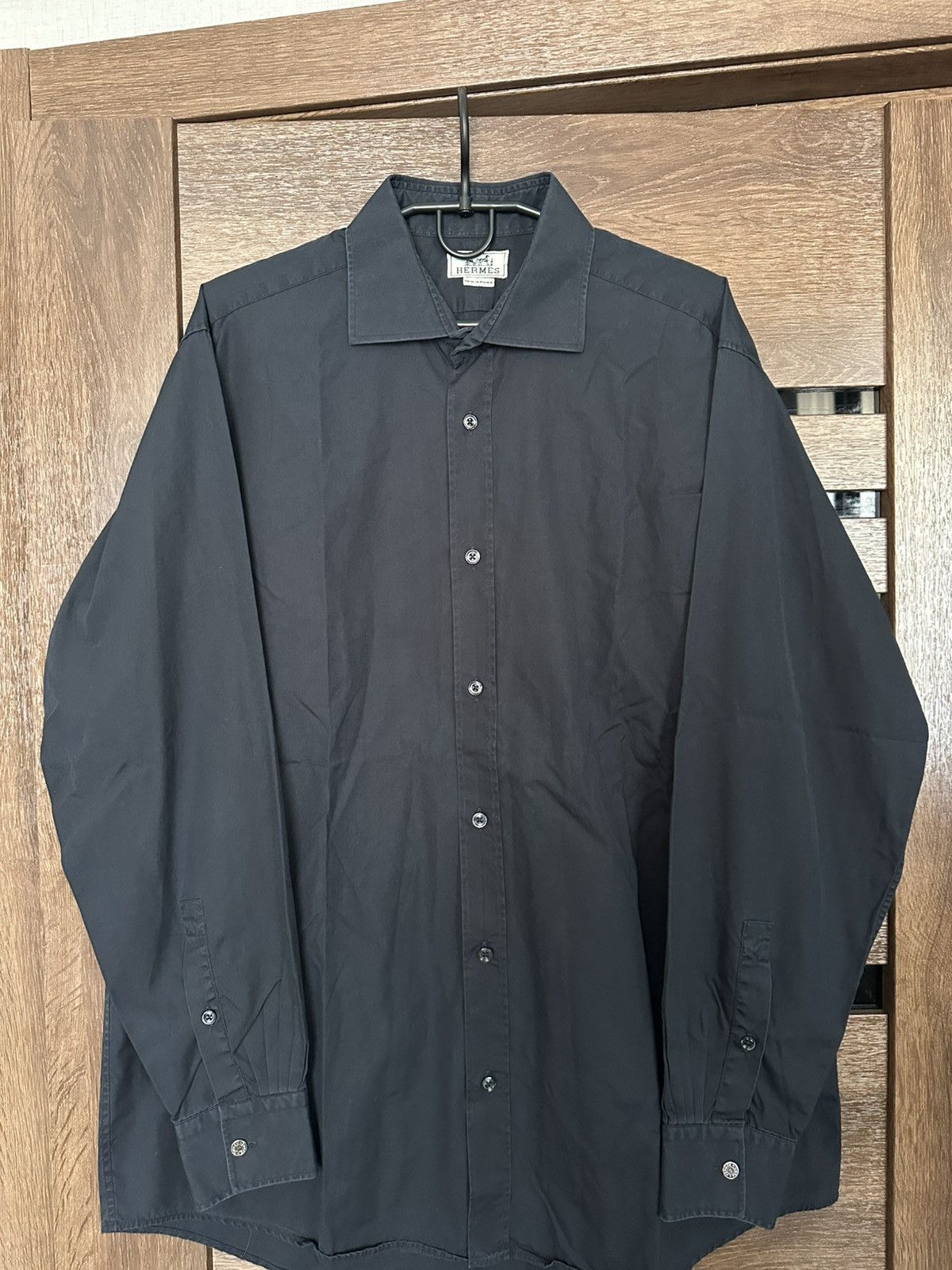 Hermes Hermes Vintage Shirt Button Up Long Sleeve Size US XL / EU 56 / 4 - 4 Thumbnail