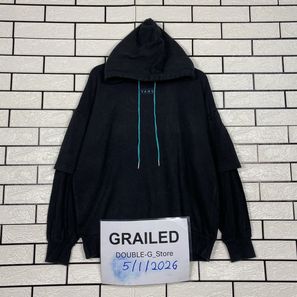 Japanese Brand 📌Vintage Hoodie Pull Over Vans Centre Logo Size US M / EU 48-50 / 2 - 1 Thumbnail