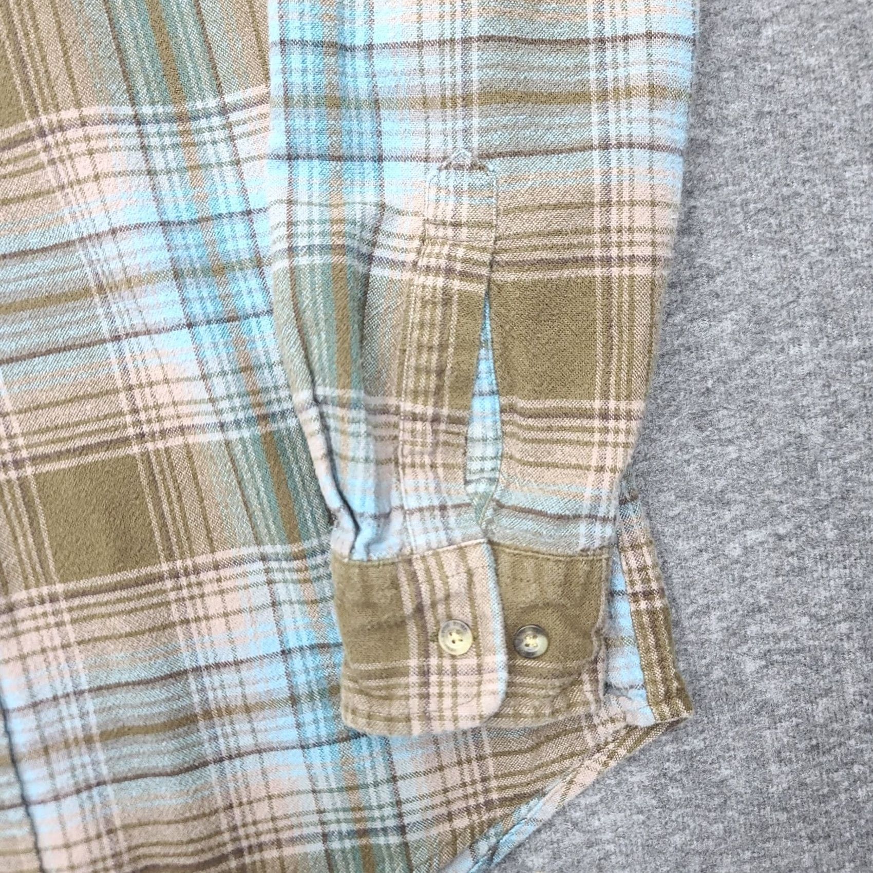Pendleton Pendleton Mason Cotton Flannel Shirt Plaid Olive Blue Tan Button-Down Mens M Size US M / EU 48-50 / 2 - 5 Thumbnail