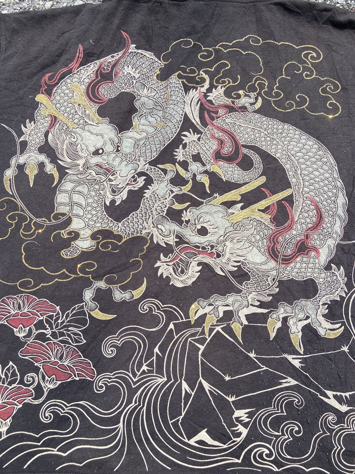 Japanese Brand × Vintage Vintage Sukajan Two Dragon Hoodie Size US XXL / EU 58 / 5 - 4 Thumbnail