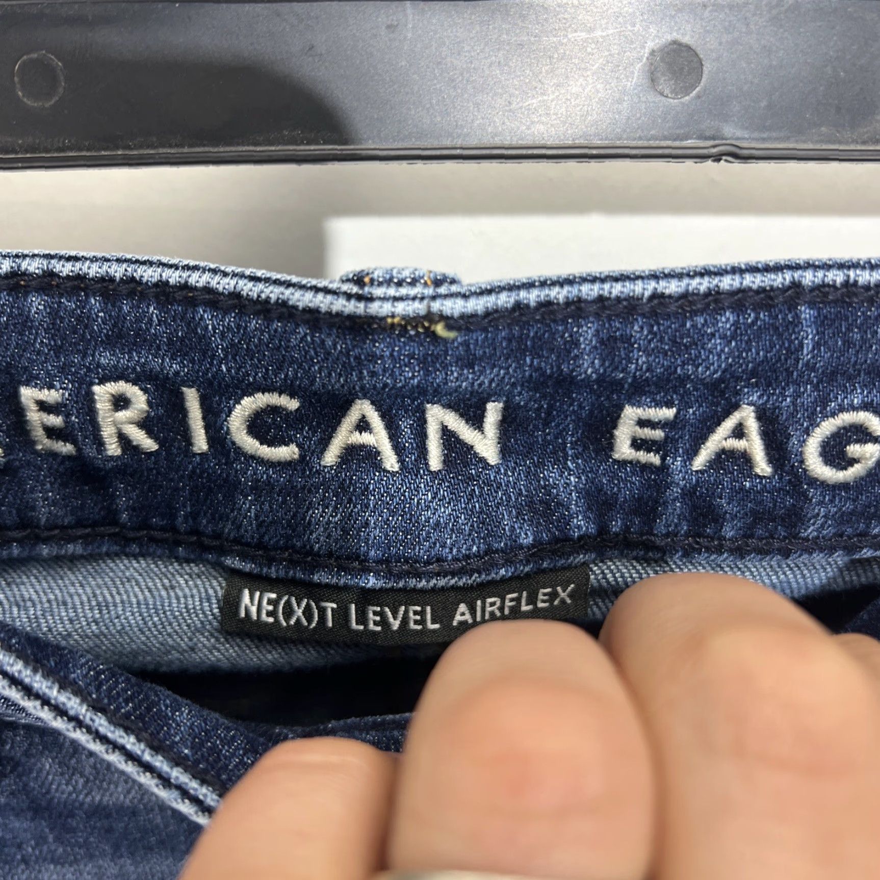 American Eagle Outfitters VINTAGE? No — (not vintage) American Eagle Next Level Airflex Jeans Slim Straight Medium Wash 30x34 Men’s Size US 30 / EU 46 - 5 Thumbnail