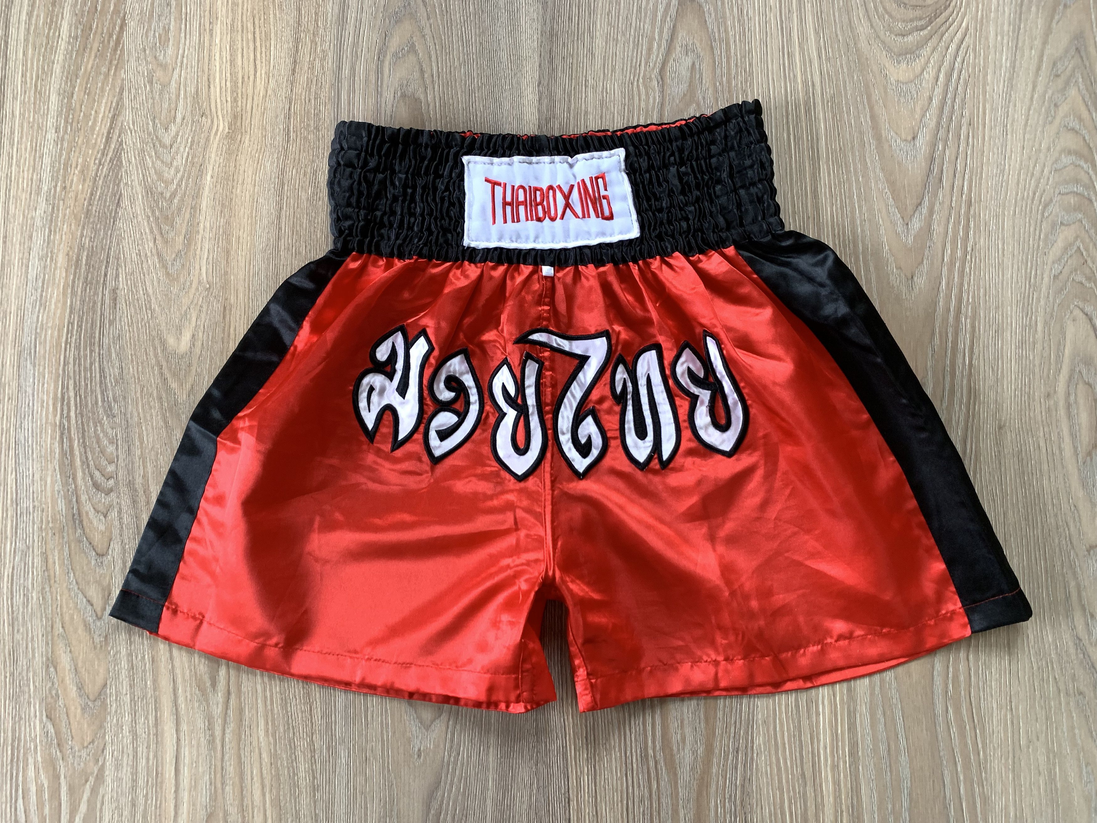 Japanese Brand × Sports Specialties Vintage Muay Thai Red Embroided Boxing Shorts Size US 38 / EU 54 - 2 Thumbnail