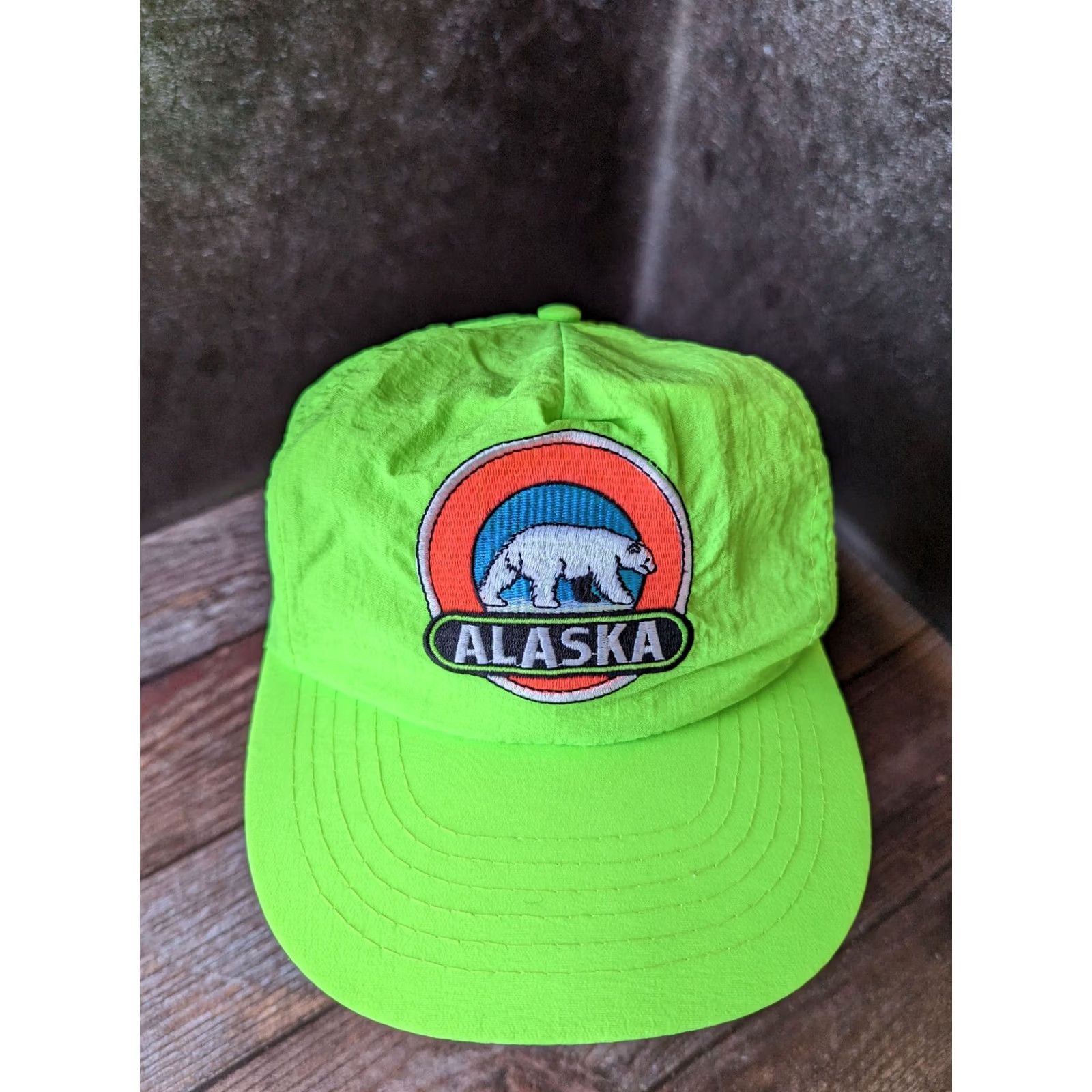 Vintage ACE Alaska Vintage Green Snapback Hat Mens One Size Green Hat Accessories Size ONE SIZE - 3 Thumbnail