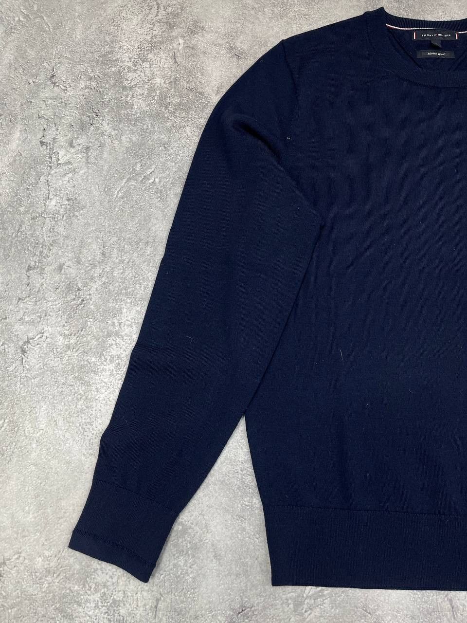 Tommy Hilfiger Tommy Hilfiger Men Merino Wool Knit Sweater Crew Neck Navy Size US L / EU 52-54 / 3 - 4 Thumbnail