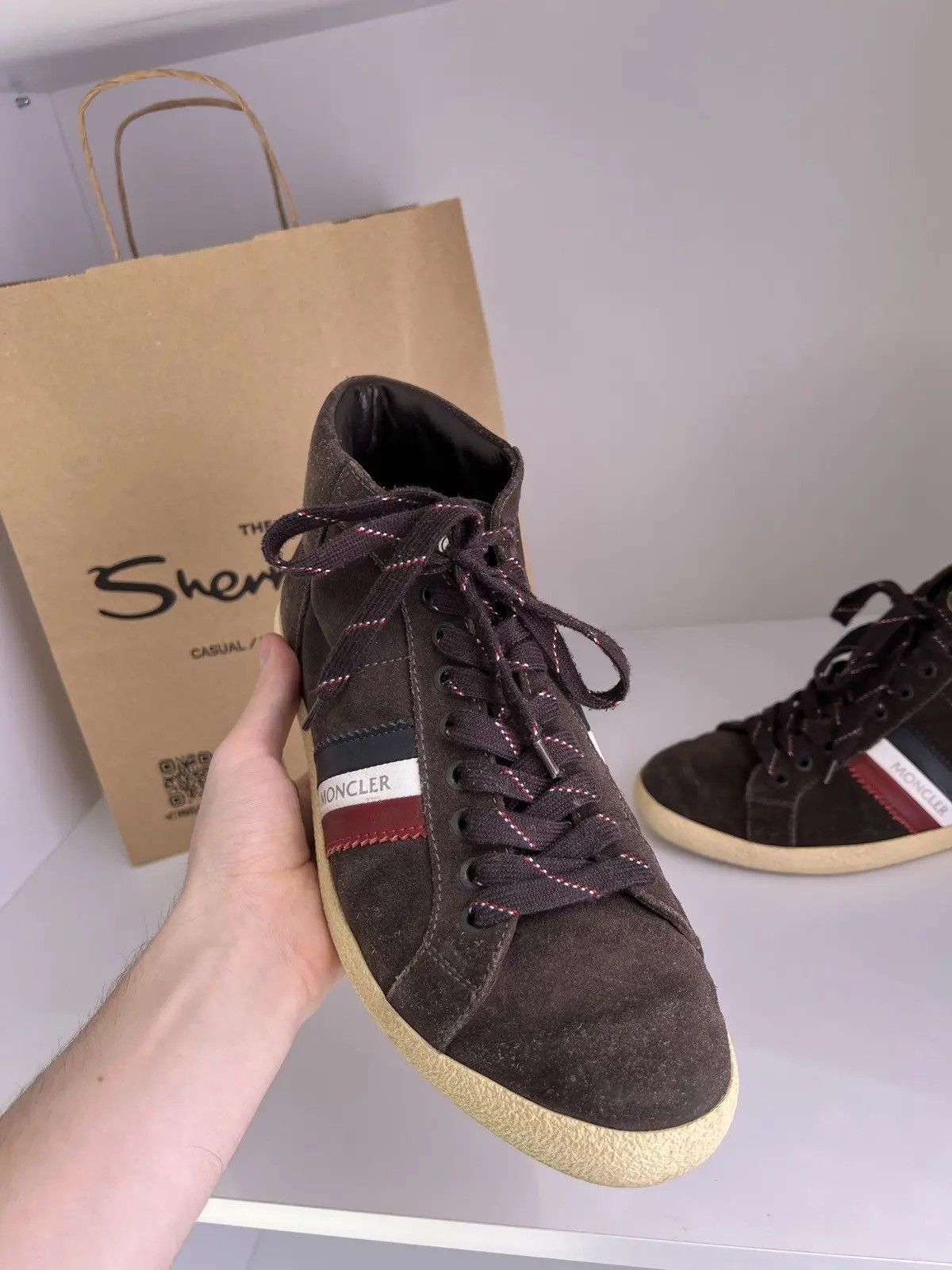 Moncler × Vintage Vintage Moncler sneakers MONTECARLO Cowhide Sherry line Size US 8 / EU 41 - 8 Thumbnail