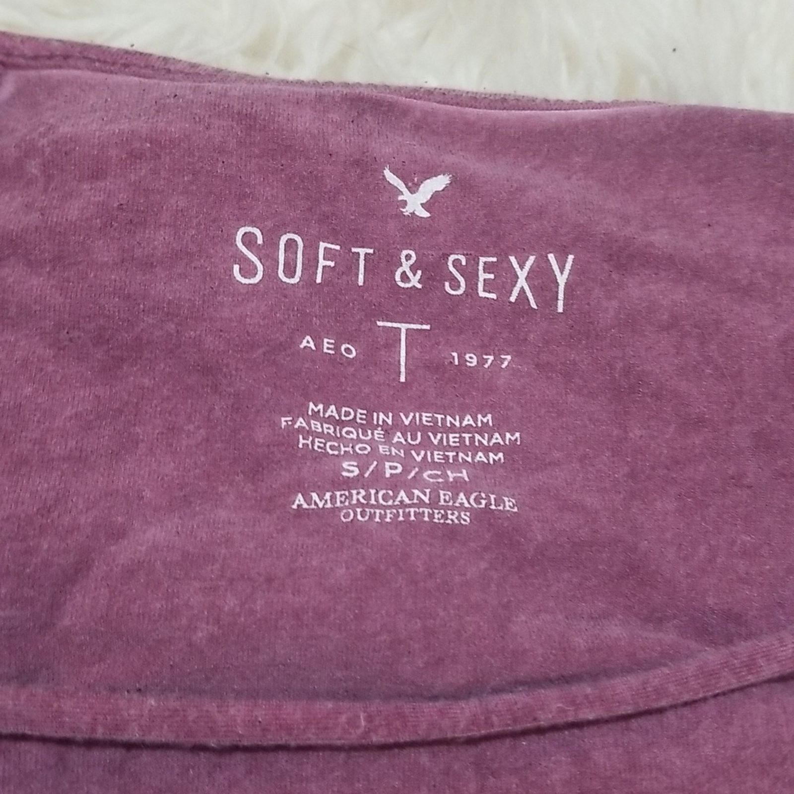 American Eagle Outfitters American Eagle Soft and Sexy Purple Cross Front Tee Size S / US 4 / IT 40 - 5 Thumbnail