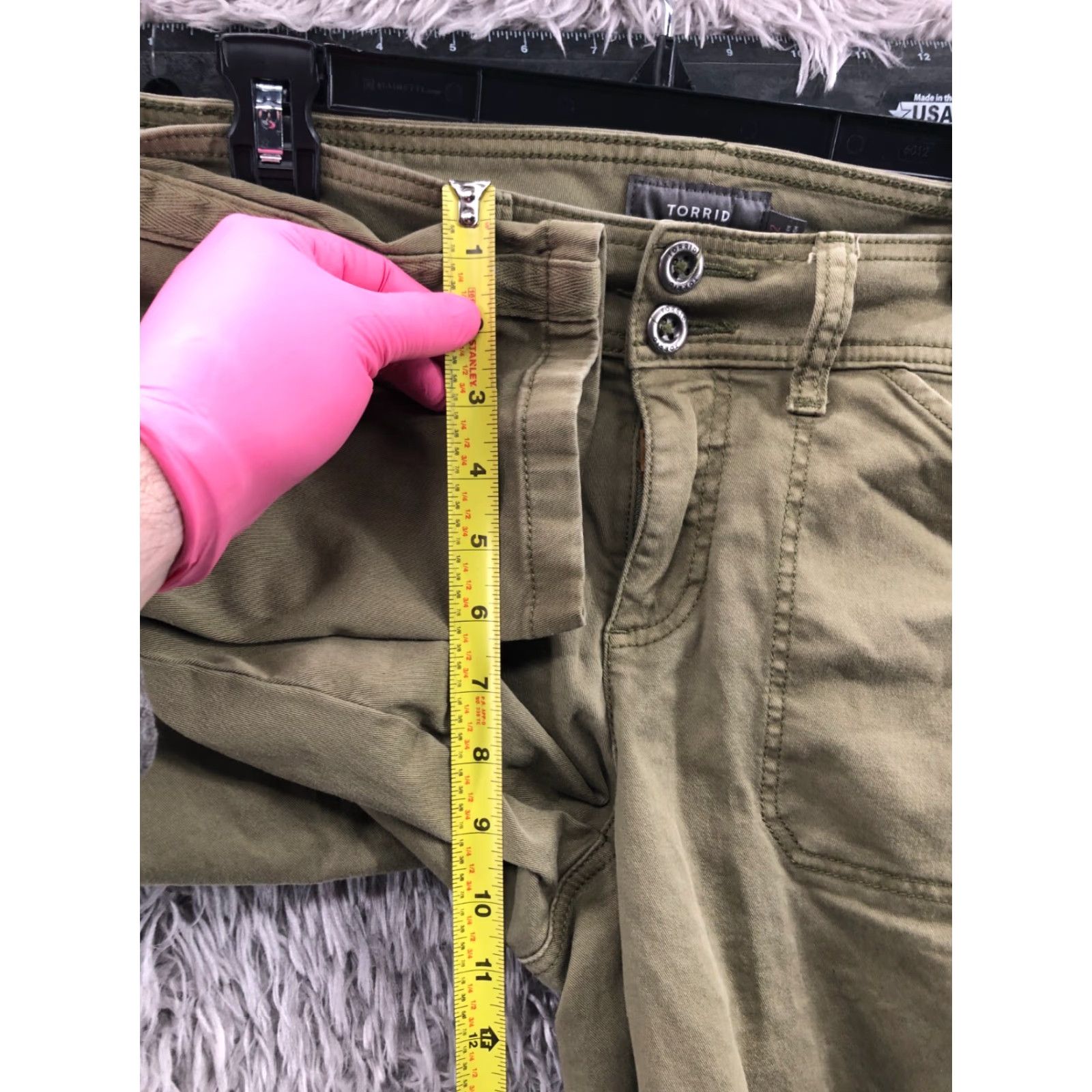 Torrid Torrid Skinny Ankle Pants Womens Size 12 Green Mid Rise Casual Formal Size 34" / US 12 / IT 48 - 4 Thumbnail