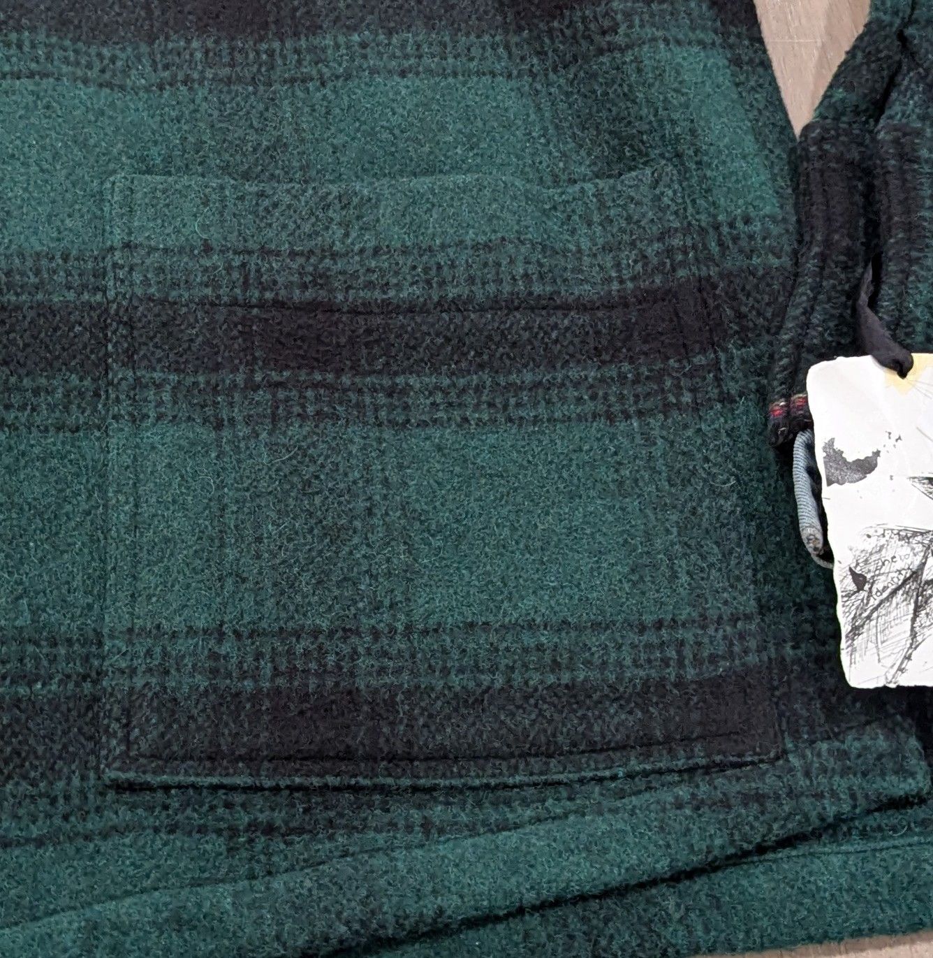 Greg Lauren Greg Lauren Boxy Plaid Wool Overshirt Green/Black 3 - Large Size US L / EU 52-54 / 3 - 3 Thumbnail