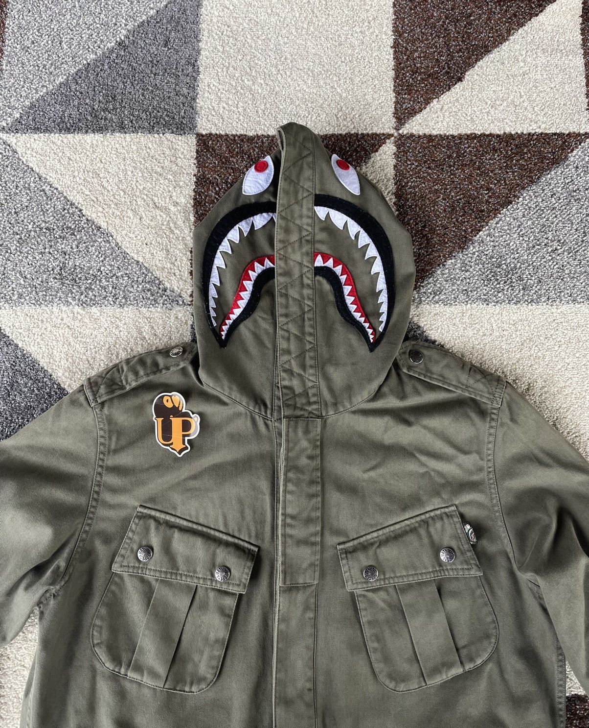 Bape Bape Military Shark Parachute Jacket Size US XL / EU 56 / 4 - 9 Thumbnail
