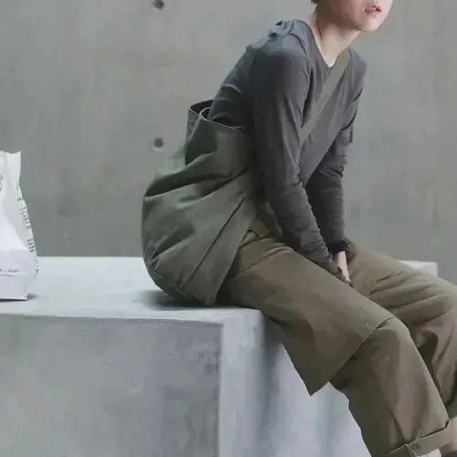 Japanese Brand Canvas Crossbody Bag Size ONE SIZE - 3 Thumbnail