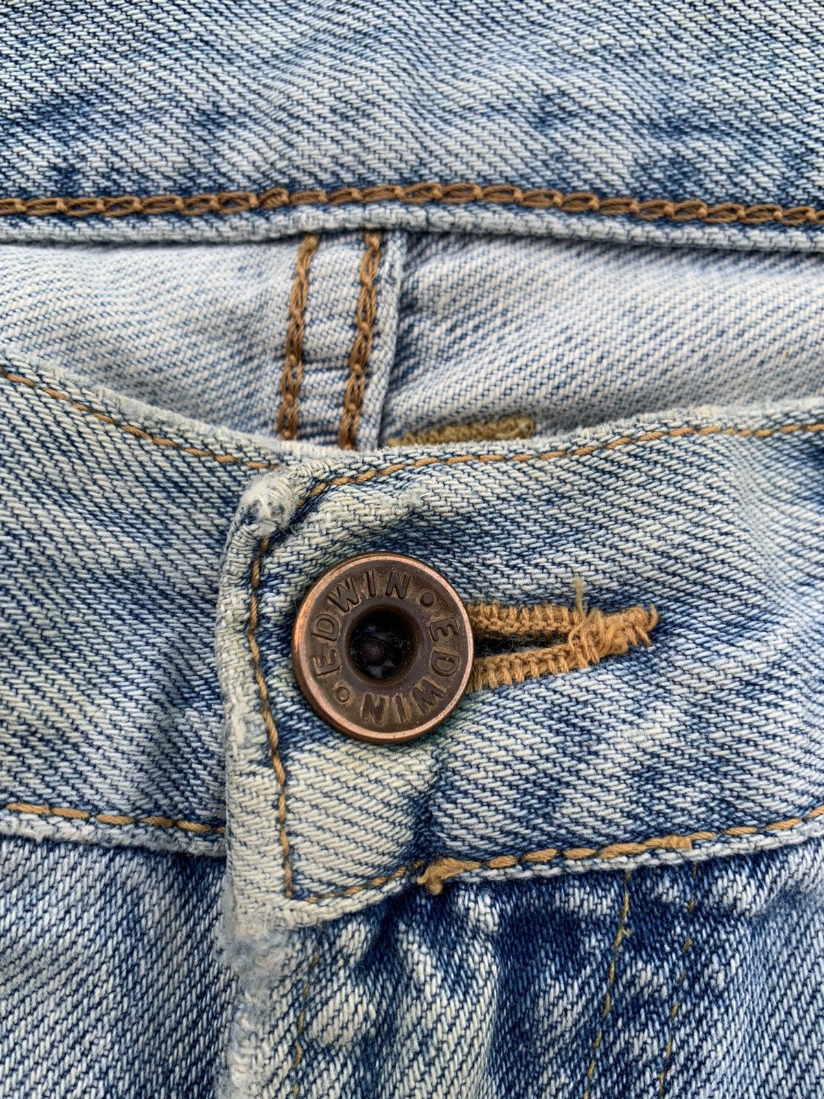 Edwin VINTAGE EDWIN 505XX SELVEDGE FADED JAPANESE DISTRESSED DENIM Size US 29 - 12 Thumbnail