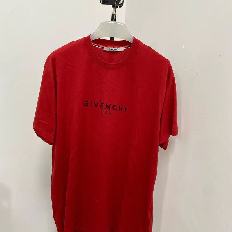 Givenchy Givenchy Red Cotton Men's T-Shirt 0089 Size US S / EU 44-46 / 1 - 1 Thumbnail