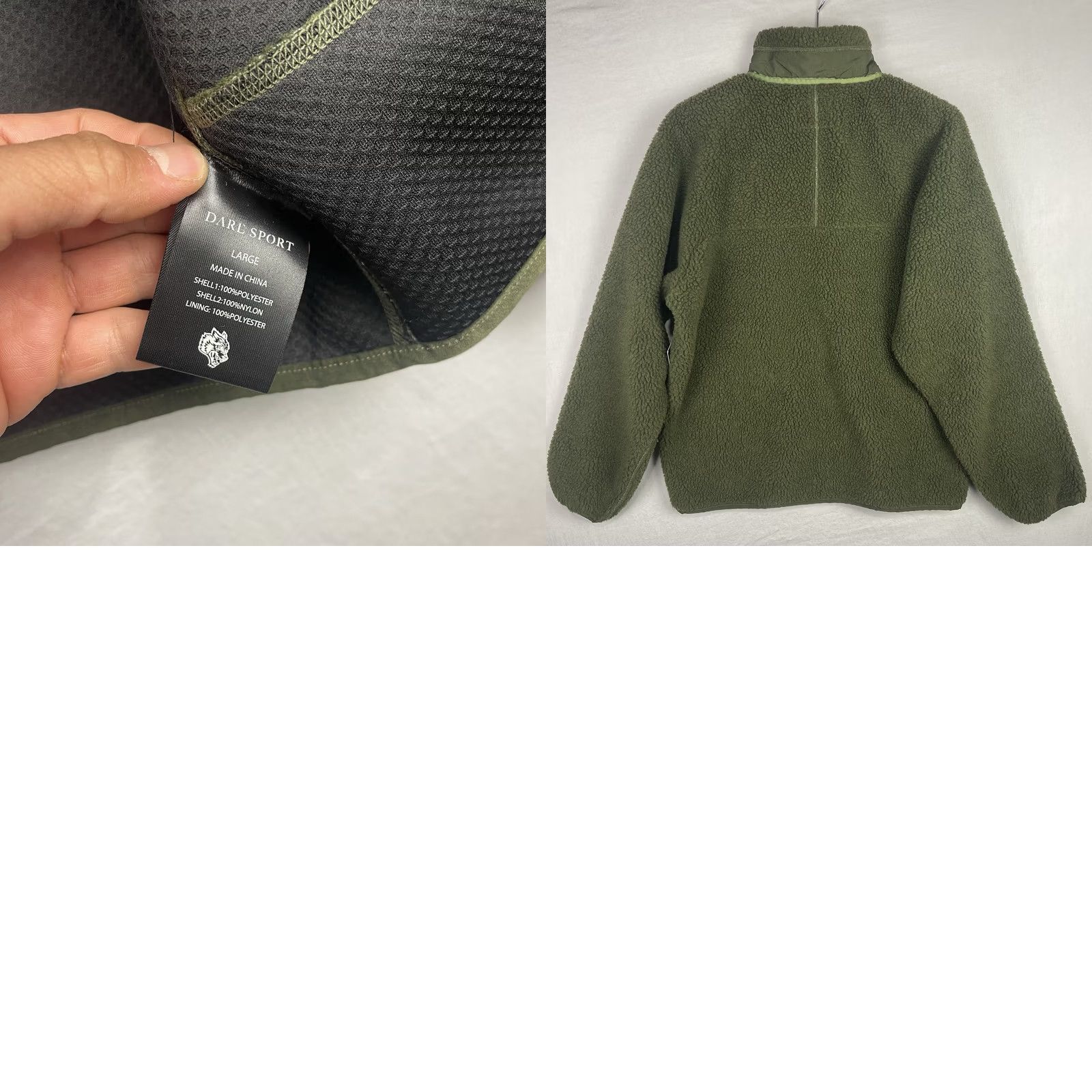 Darc Sport Darc Sport Jacket Womens Large Deep Pile Fleece Lone Pine Dark Sage Zip Up Size L / US 10 / IT 46 - 9 Thumbnail