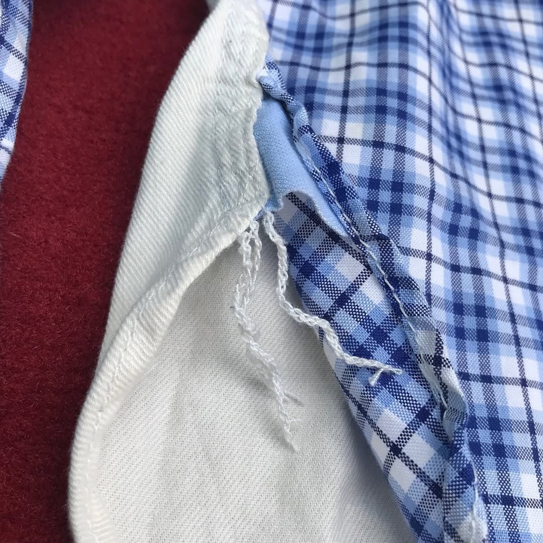 Comme des Garcons Junya Watanabe x CDG Chambray patch work shirt Size US L / EU 52-54 / 3 - 9 Thumbnail