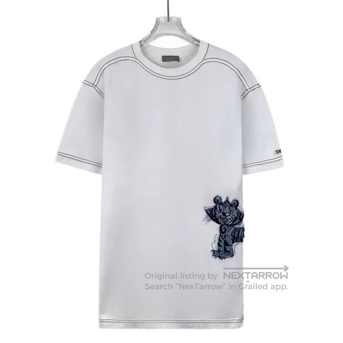 Dior dior white tiger embroidery short sleeve t-shirt. Size US XXS / EU 40 - 1 Thumbnail