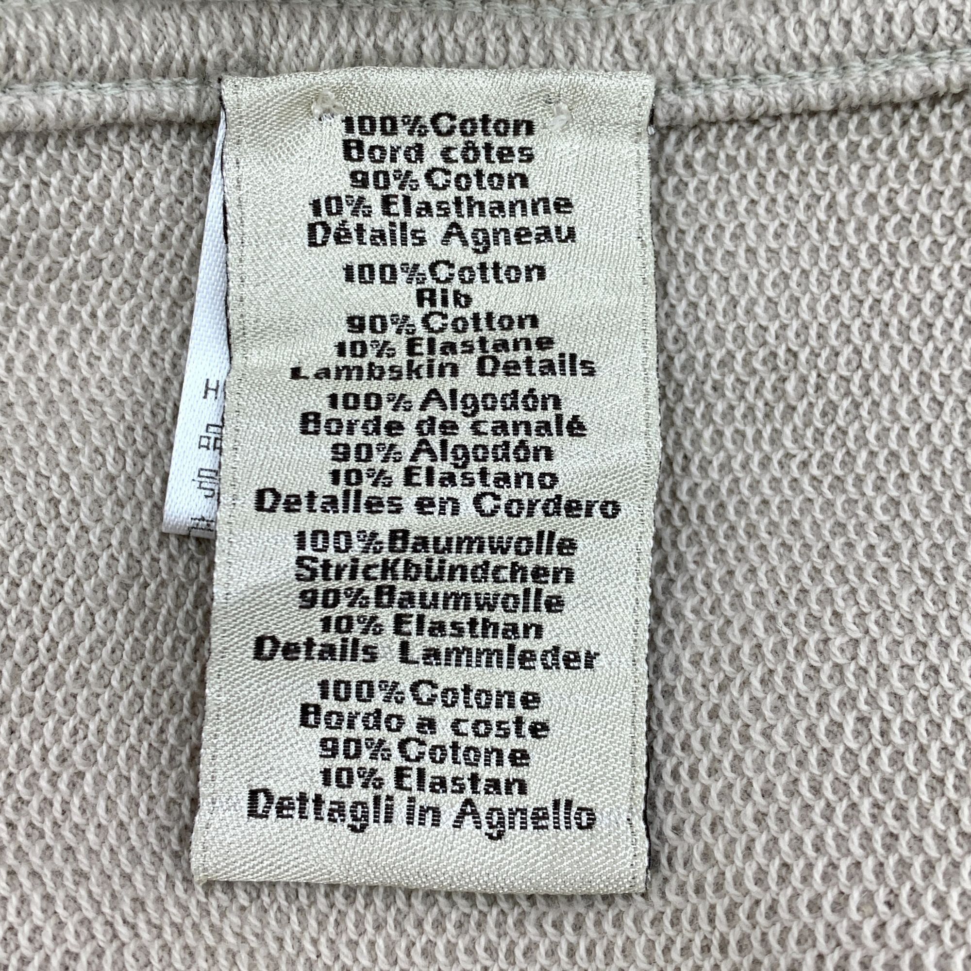 Hermes Hermes Khaki Horsebit Patchwork Sweatshirt XS Cotton & Lambs Size XS / US 0-2 / IT 36-38 - 4 Thumbnail