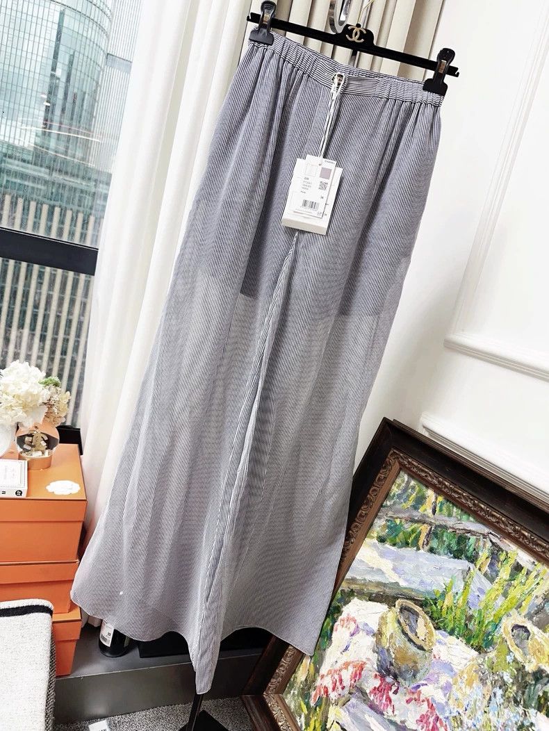 Chanel Chanel 22s spring and summer thin striped mulberry silk wi Size 24" / US 00 / IT 34 - 1 Thumbnail