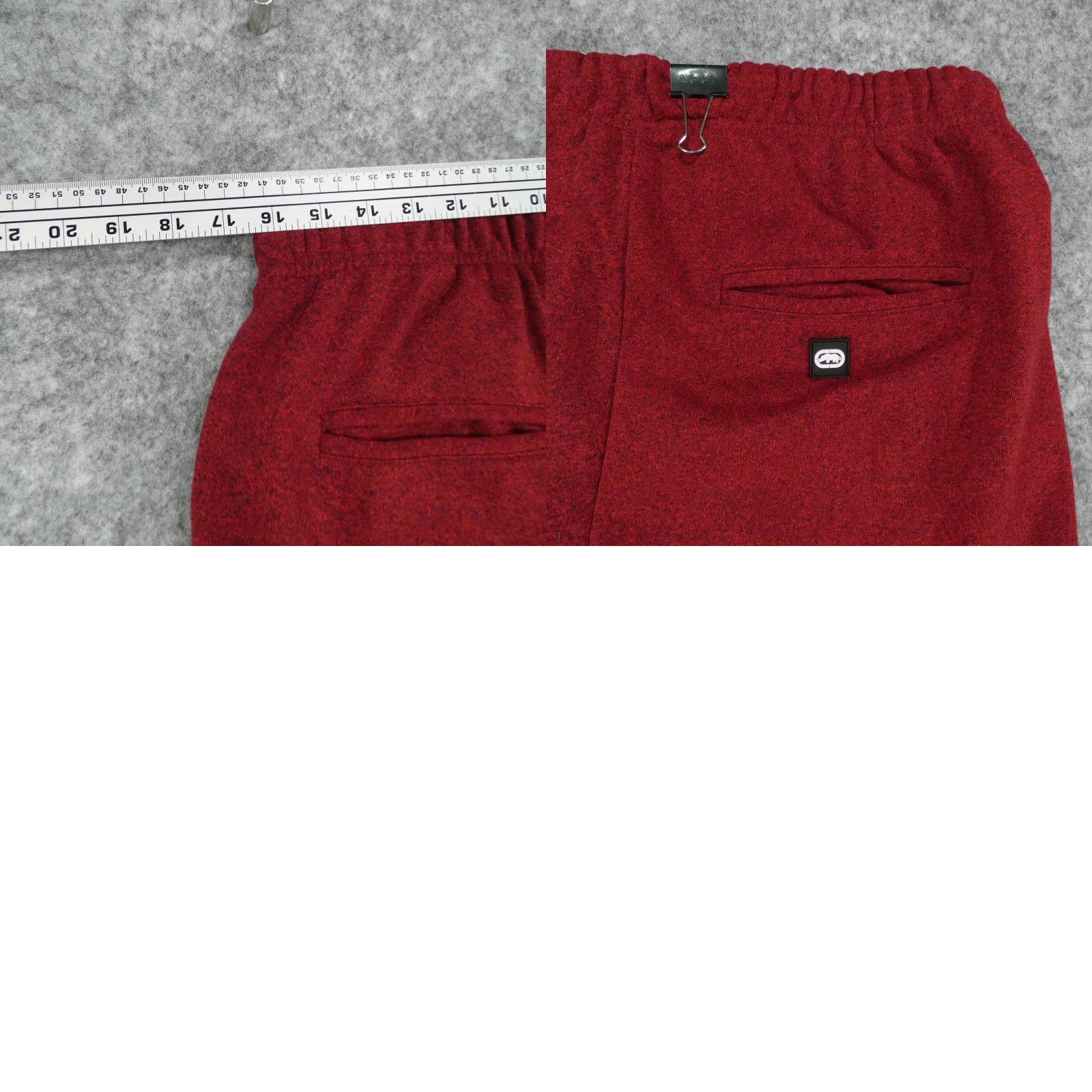 Ecko Unltd. Ecko Unltd Pants Mens M Fleece Jogger Red Drawstring Logo Spell Out Size US 31 - 9 Thumbnail