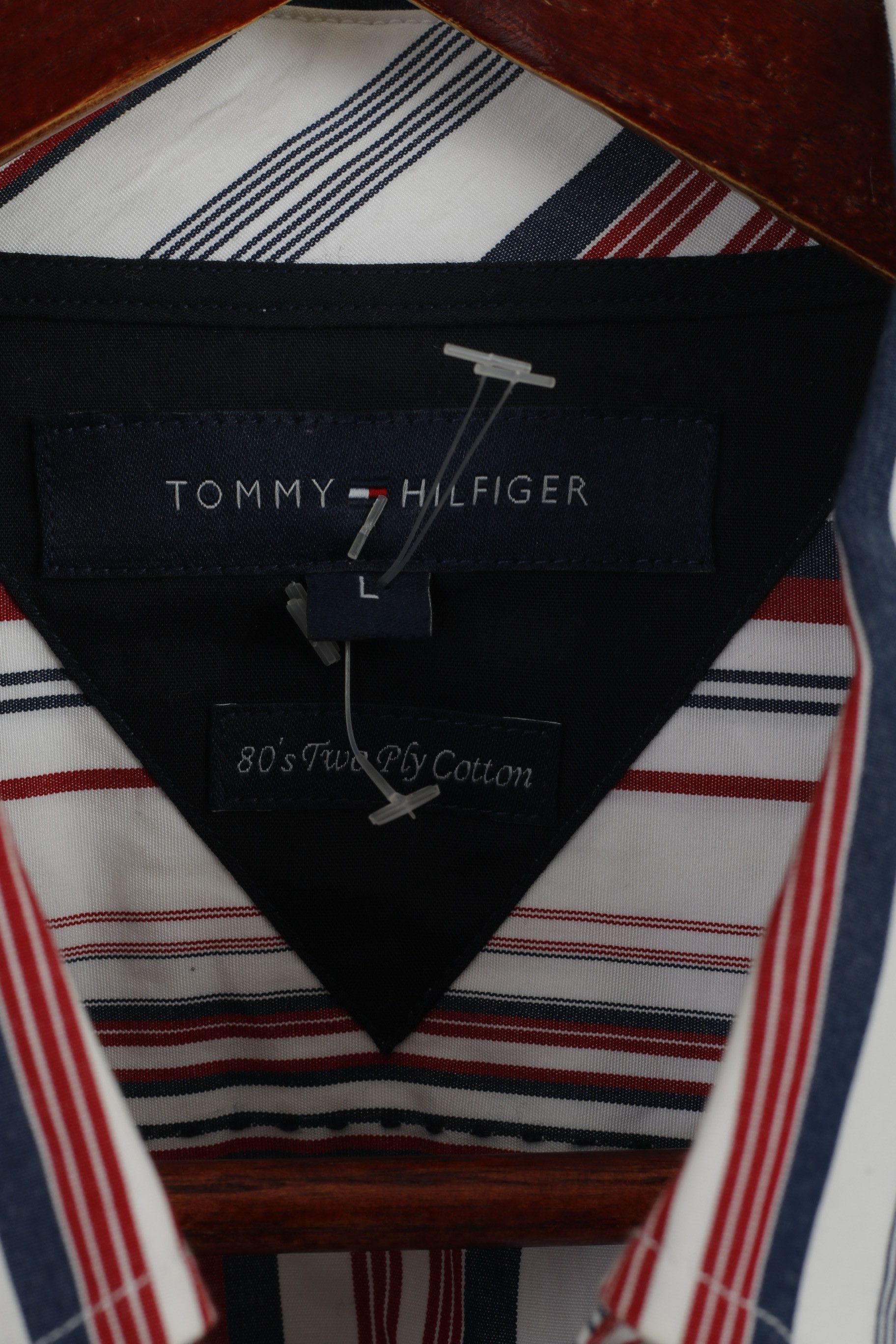 Tommy Hilfiger Tommy Hilfiger Men L Casual Shirt Striped Cotton 6997 Size US L / EU 52-54 / 3 - 4 Thumbnail