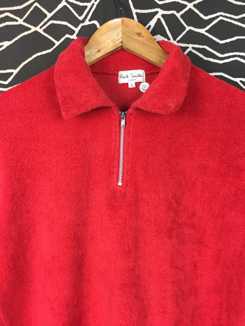 Paul Smith Vtg Paul Smith London Terry Cloth Quarter Zip Pullover Size US M / EU 48-50 / 2 - 3 Thumbnail