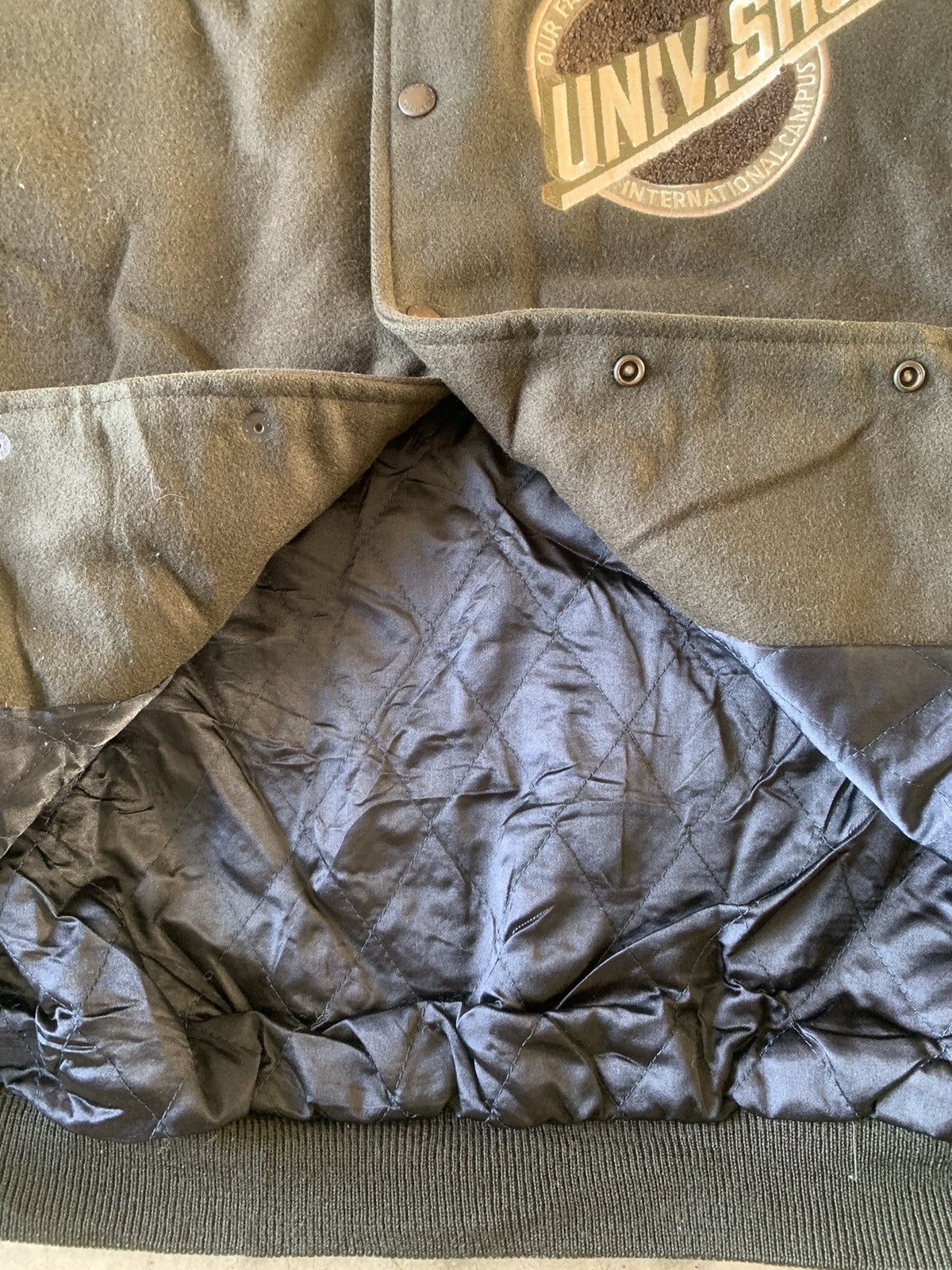 Vintage University Shop suede leather sleeve varsity rare Size US XL / EU 56 / 4 - 7 Thumbnail