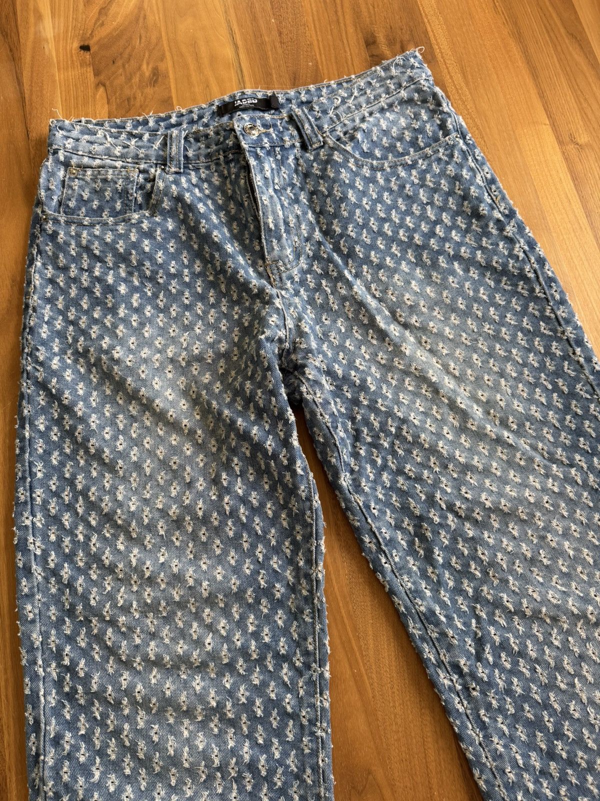 Jaded London Jaded London Distressed Light Blue Jeans Size US 32 / EU 48 - 2 Thumbnail