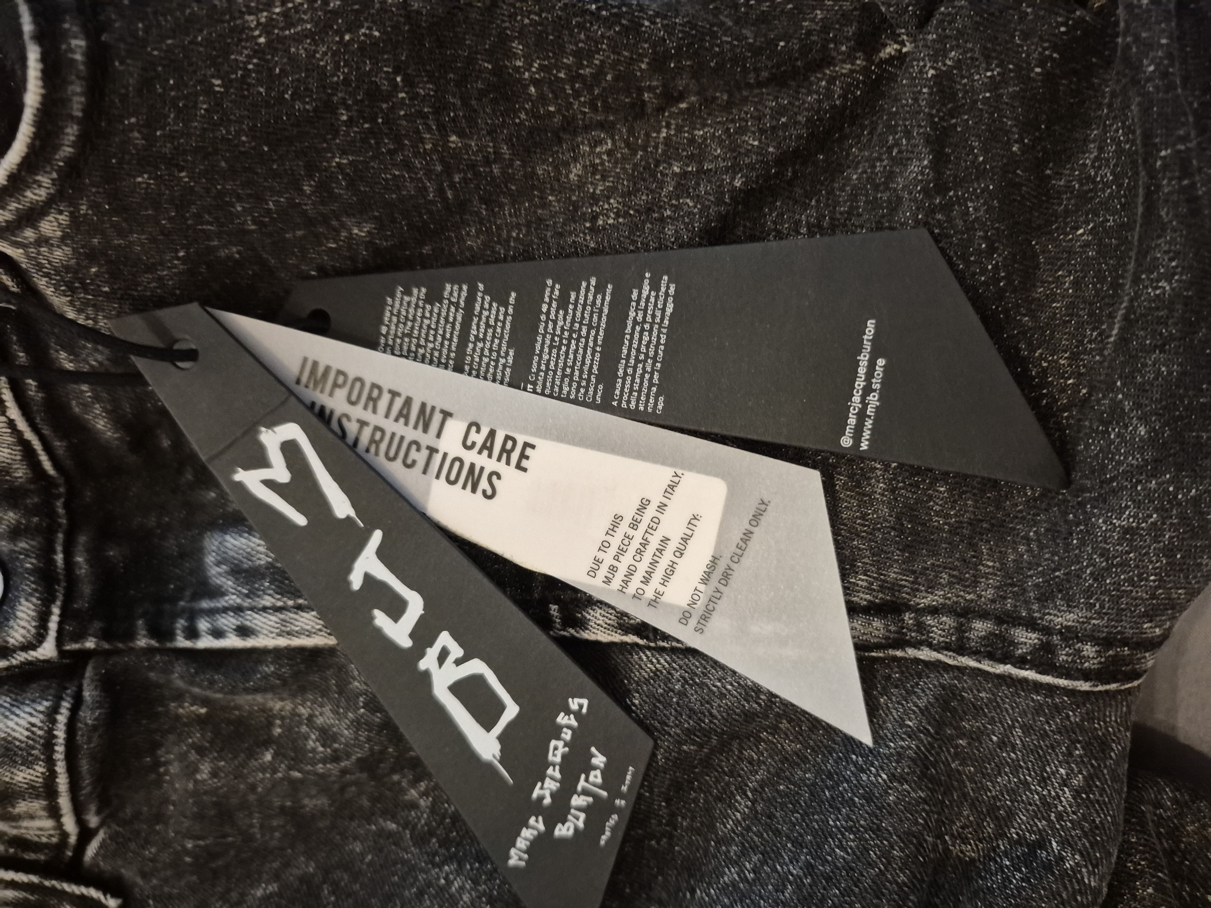 Marc Jacques Burton MJB Marc Jacques Burton Black Stack Acid Wash Jeans Size US 34 / EU 50 - 6 Thumbnail
