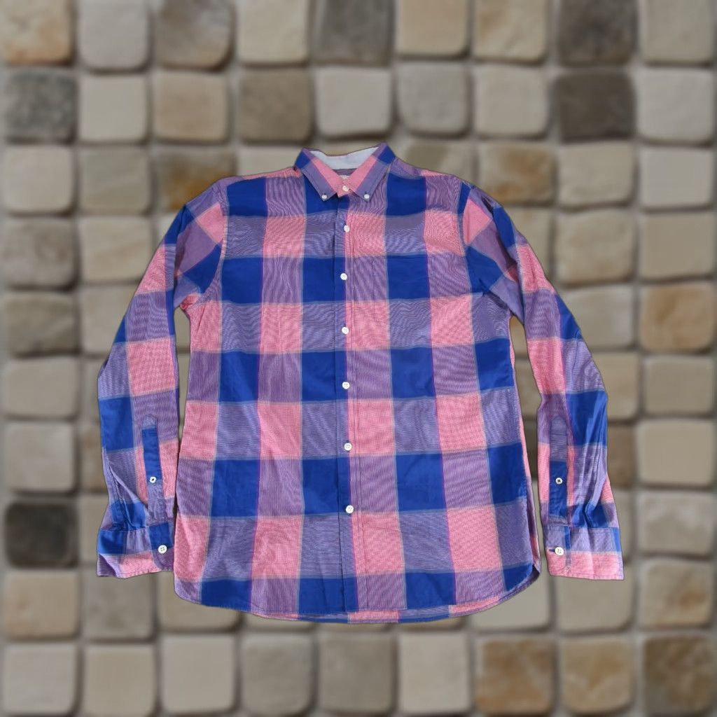 Bonobos Bonobos Shirt Mens Medium Plaid Cotton Button-Up Blue Size US M / EU 48-50 / 2 - 1 Thumbnail