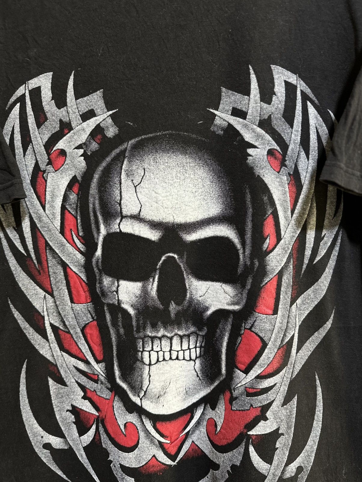 Sears Vintage Macrocosm Skull Faded Tee Size US L / EU 52-54 / 3 - 2 Thumbnail