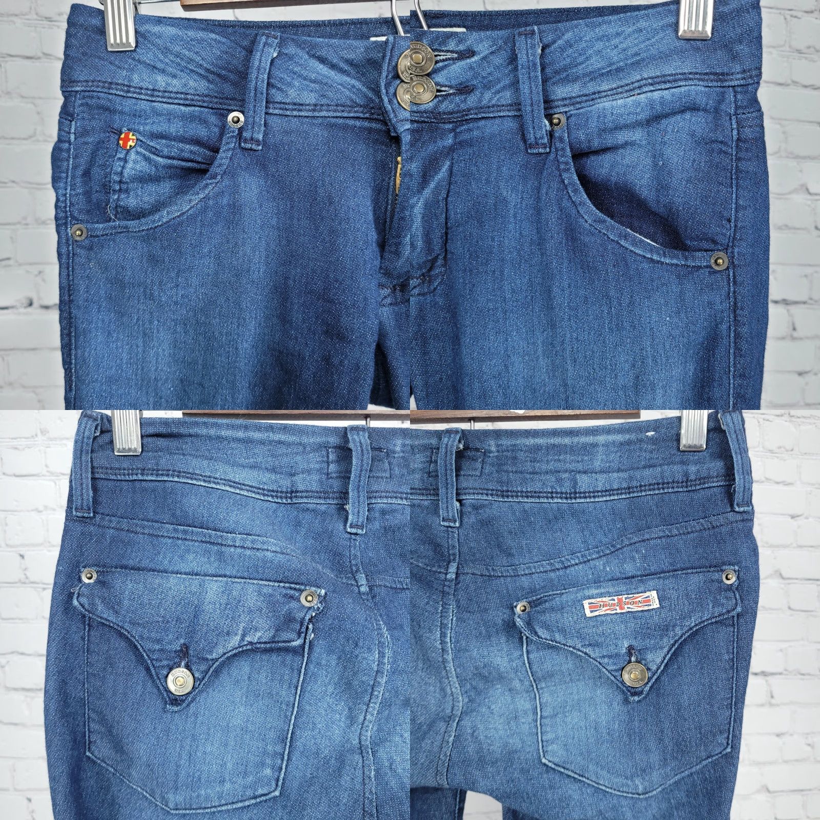 Hudson Hudson Blue Denim Skinny Jeans Low Rise Lightweight Stretch USA 25 25x32 Size 42" / US 20 - 8 Thumbnail