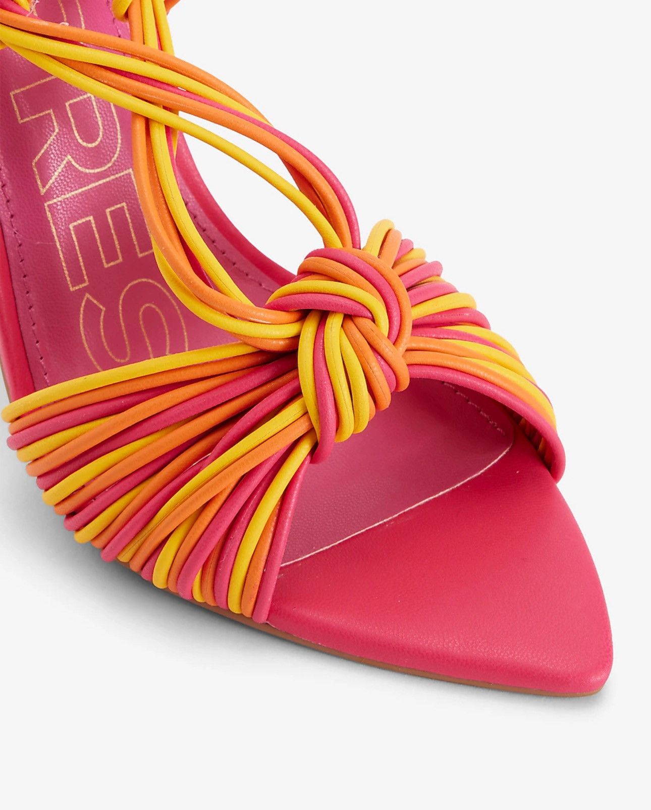Express Woven Multi Strap Heeled Sandals- EXPRESS BRAND- Size 8W Size US 8 / IT 38 - 4 Thumbnail