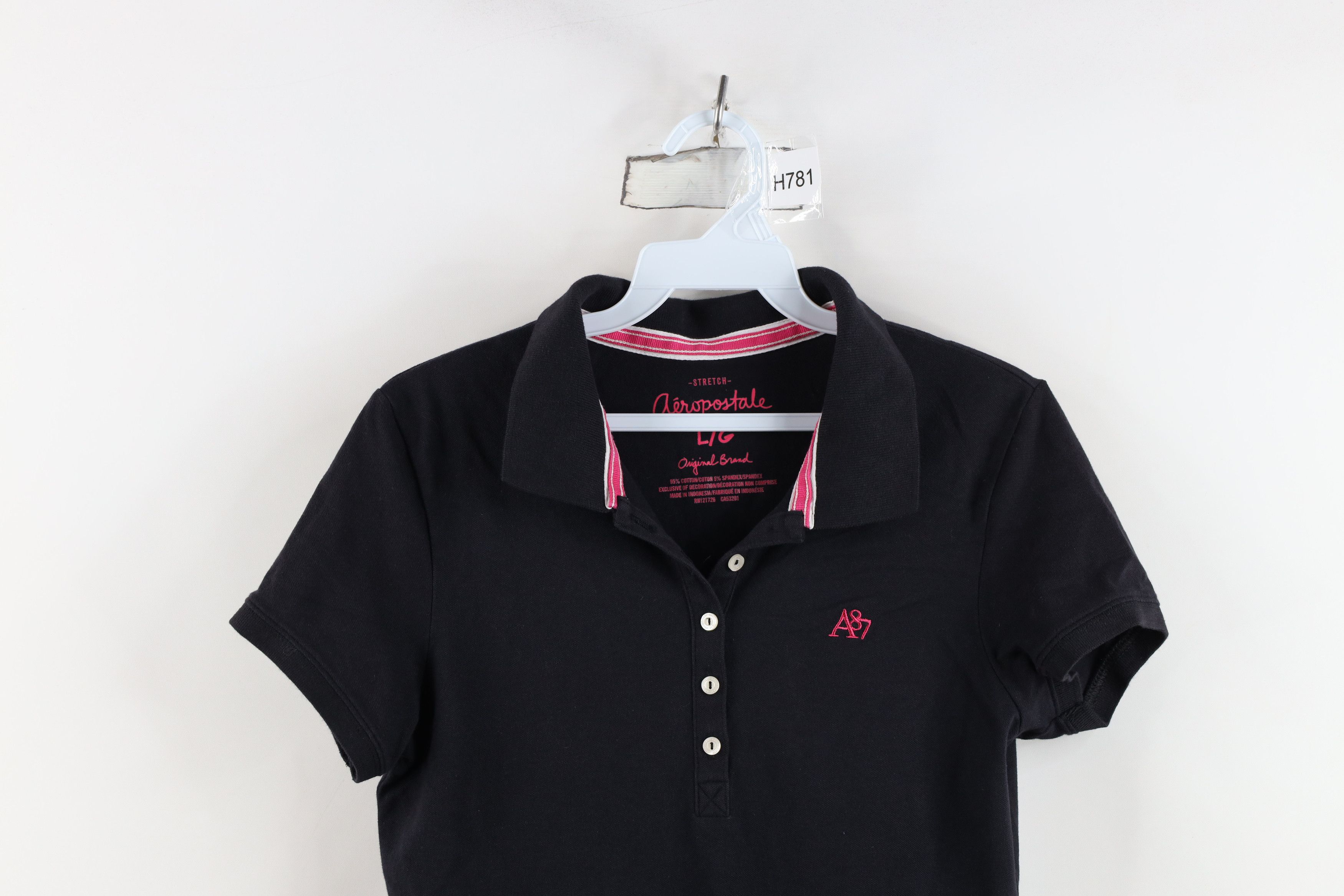 Aeropostale Vintage Y2K Aeropostale Bella Collared Polo Shirt Black Size L / US 10 / IT 46 - 2 Thumbnail