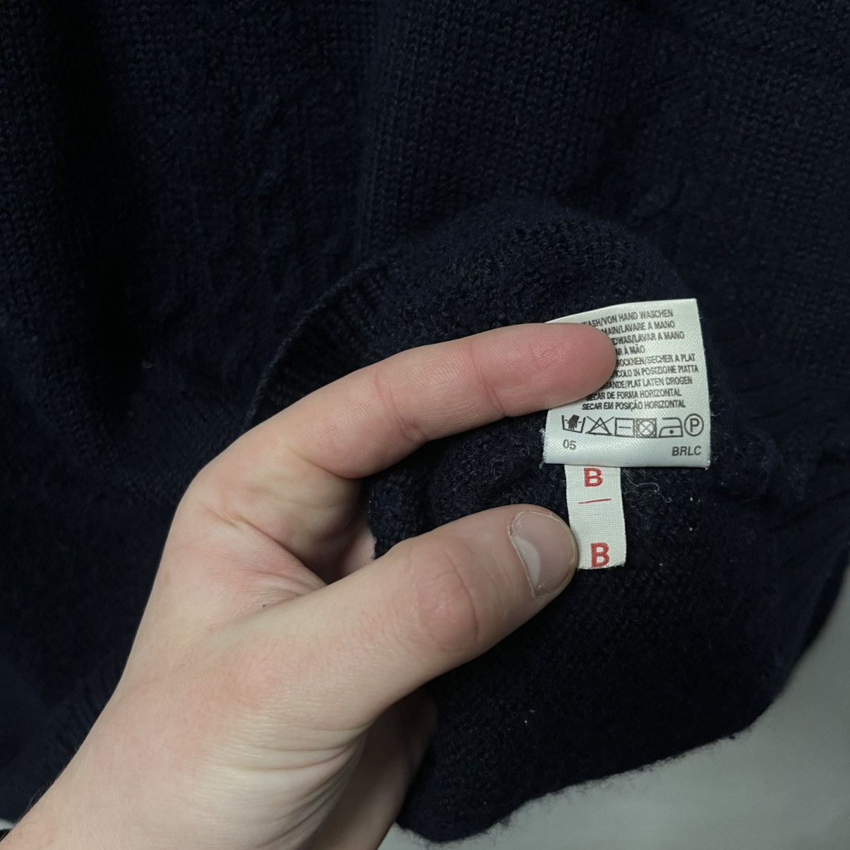 Burberry Vintage Burberry's Sweater Sweatshirt Big Logo Wool Size US XL / EU 56 / 4 - 8 Thumbnail