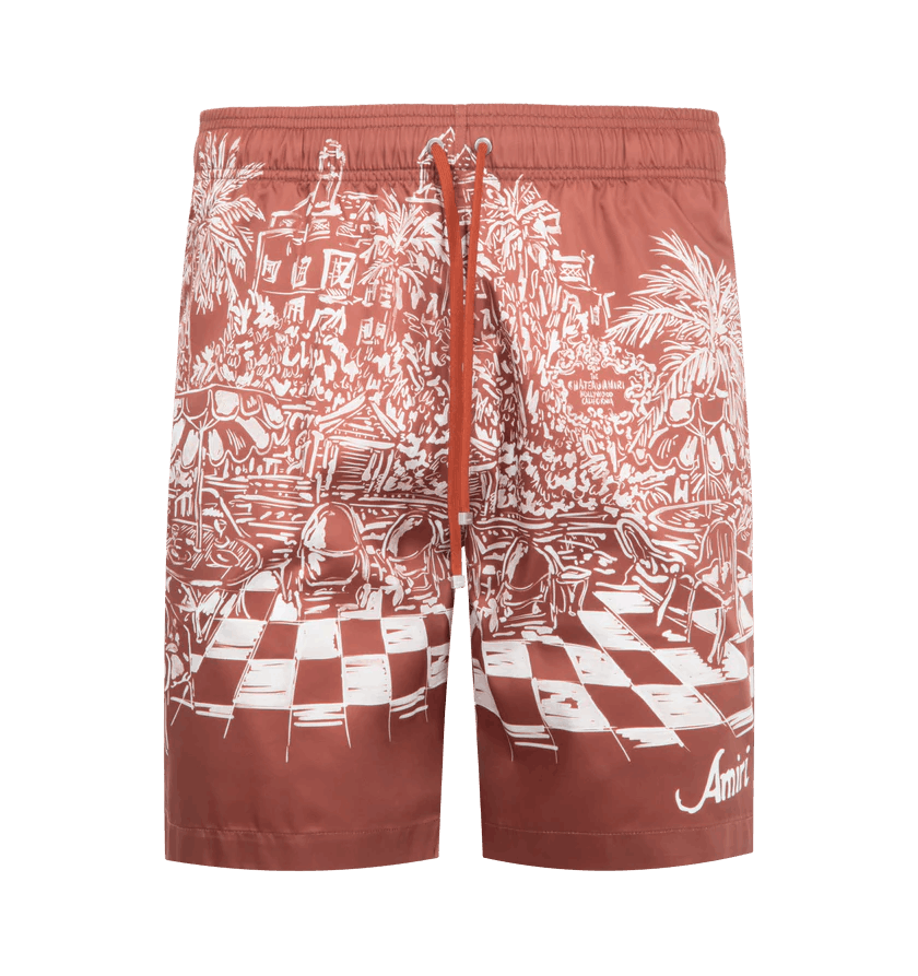 Amiri o1h1sh10526 Chateau Sketch Swim Trunk Size US 28 / EU 44 - 1 Thumbnail