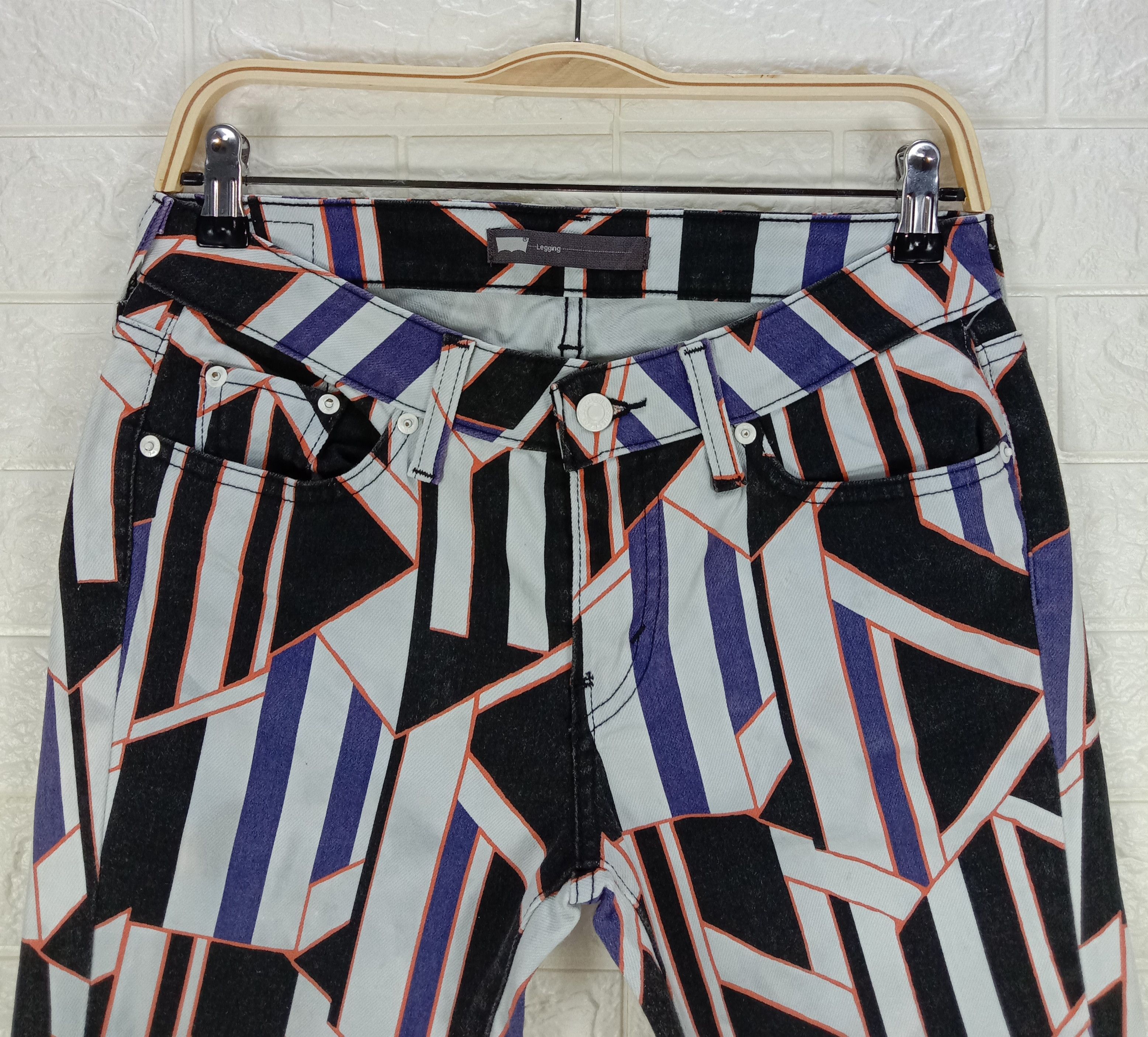 Levi's Levi's Geometric Design Multicolor Jeans Size 29" - 2 Thumbnail