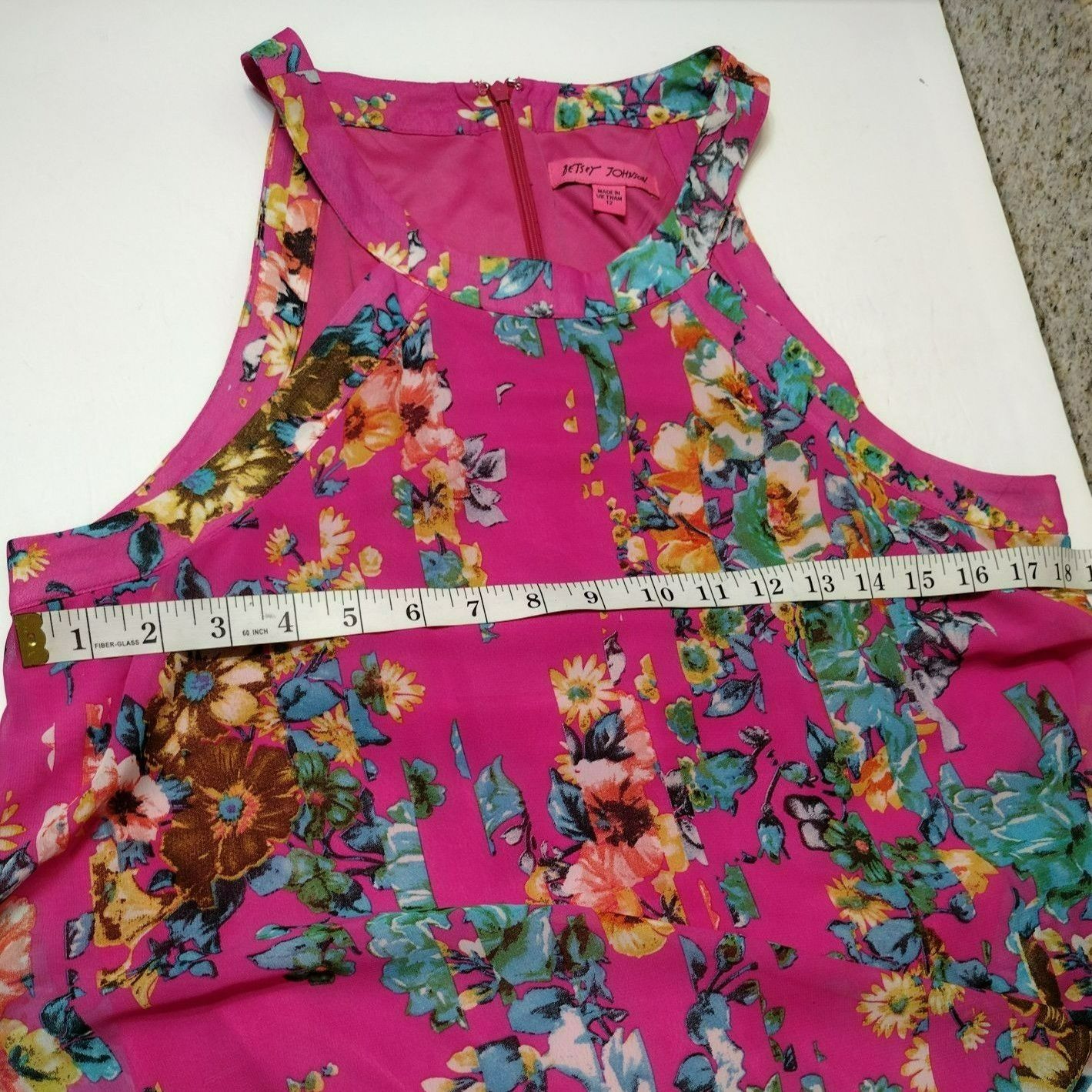 Betsey Johnson Betsey Johnson Women's Size 12 Pink Floral Sleeveless Dress Size XL / US 12-14 / IT 48-50 - 5 Thumbnail