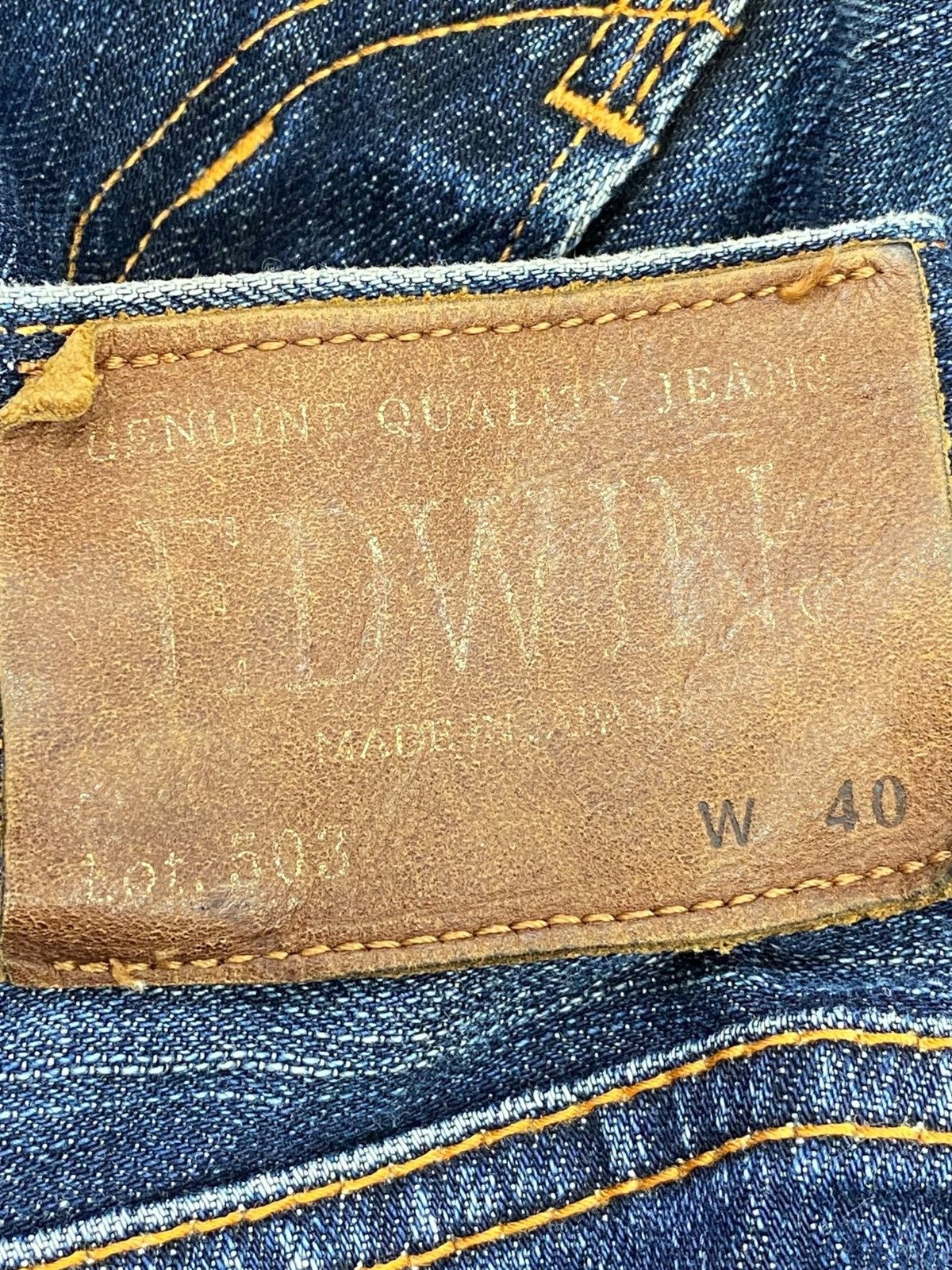 Edwin Edwin Whiskered Mud Wash Style Straight Leg Jeans Size US 40 / EU 56 - 11 Thumbnail