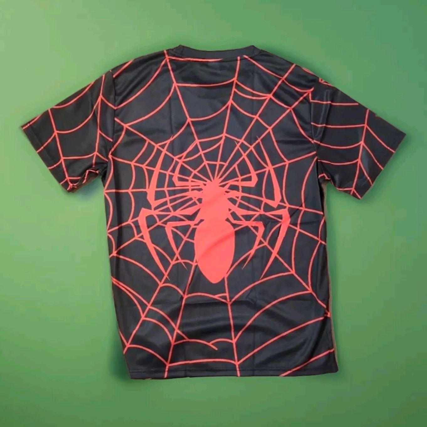 Parker SPIDER-MAN T SHIRT BLACK RED WEB PETER PARKER LARGE HALLOWEEN NEW COMFORTABLE Size US L / EU 52-54 / 3 - 4 Thumbnail