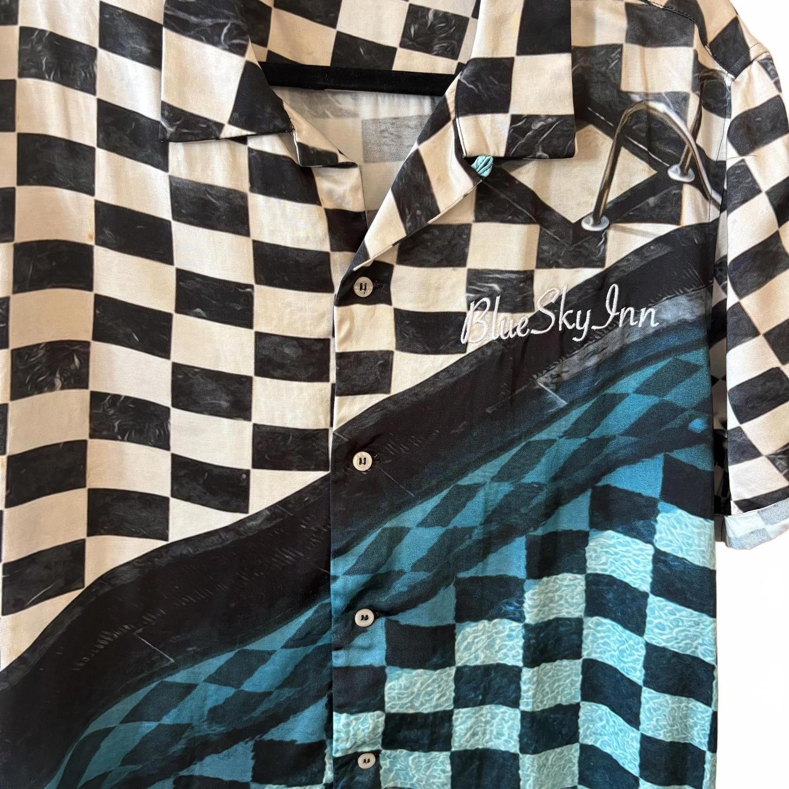 Blue Sky Inn Blue Sky Inn Check Blue Button Up Shirt Size US M / EU 48-50 / 2 - 3 Thumbnail
