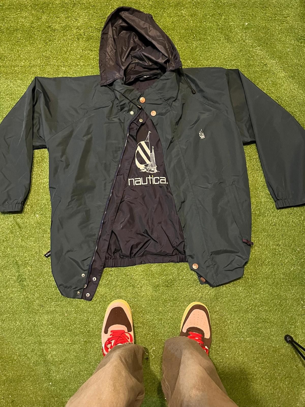 Nautica Nautica Men's Hooded Reversible Windbreaker Jacket Size US M / EU 48-50 / 2 - 1 Thumbnail