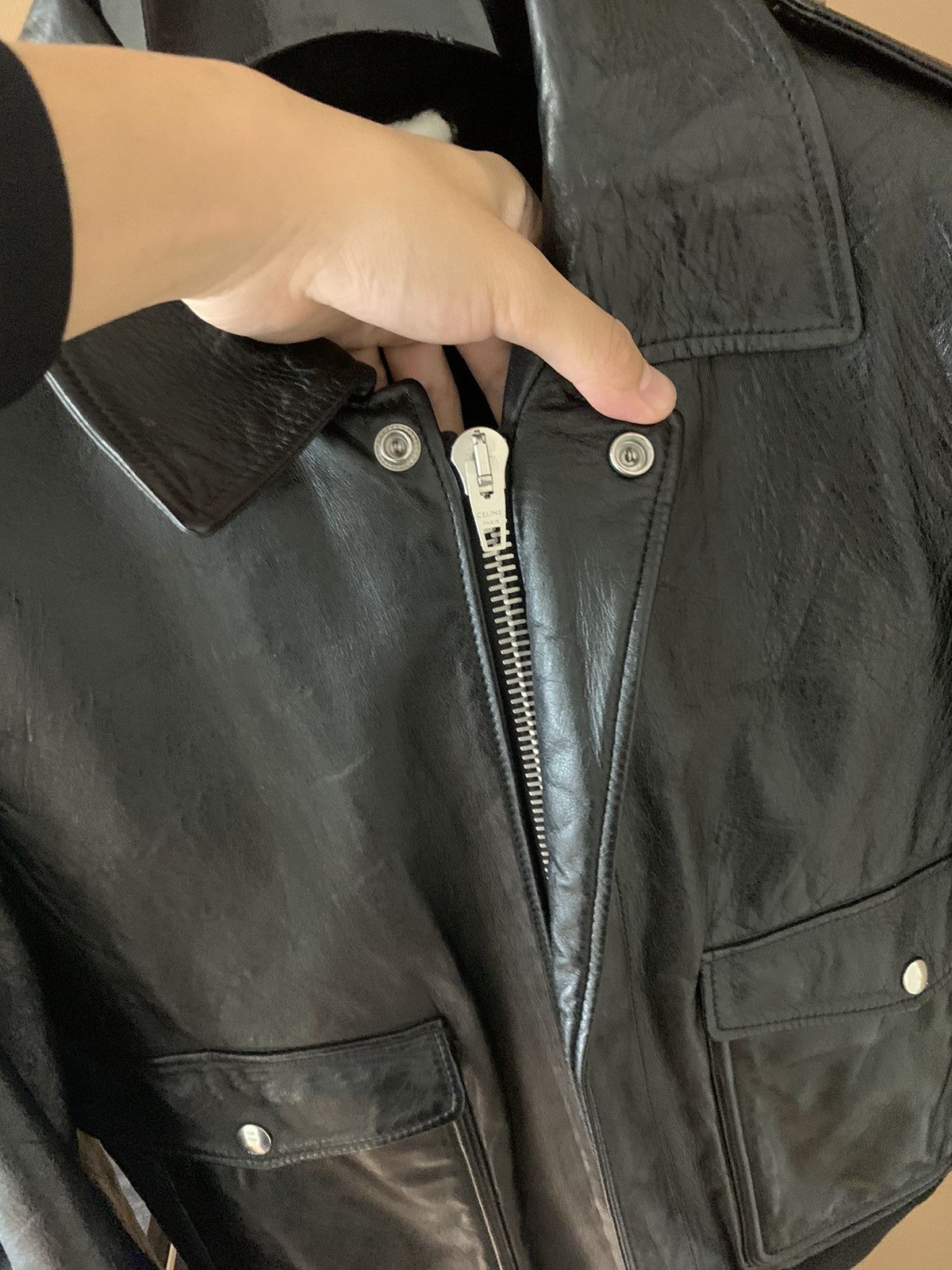 Celine Celine 2019FW Shearling Lambskin leather jacket Size US M / EU 48-50 / 2 - 3 Thumbnail