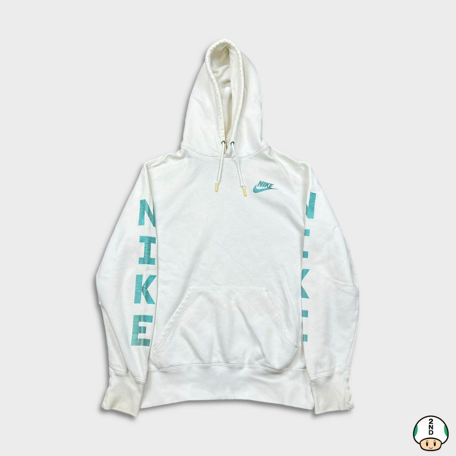 Nike × Vintage Nike Sportswear Hoodie Medium White Swoosh Pullover Hooded Size US M / EU 48-50 / 2 - 1 Thumbnail