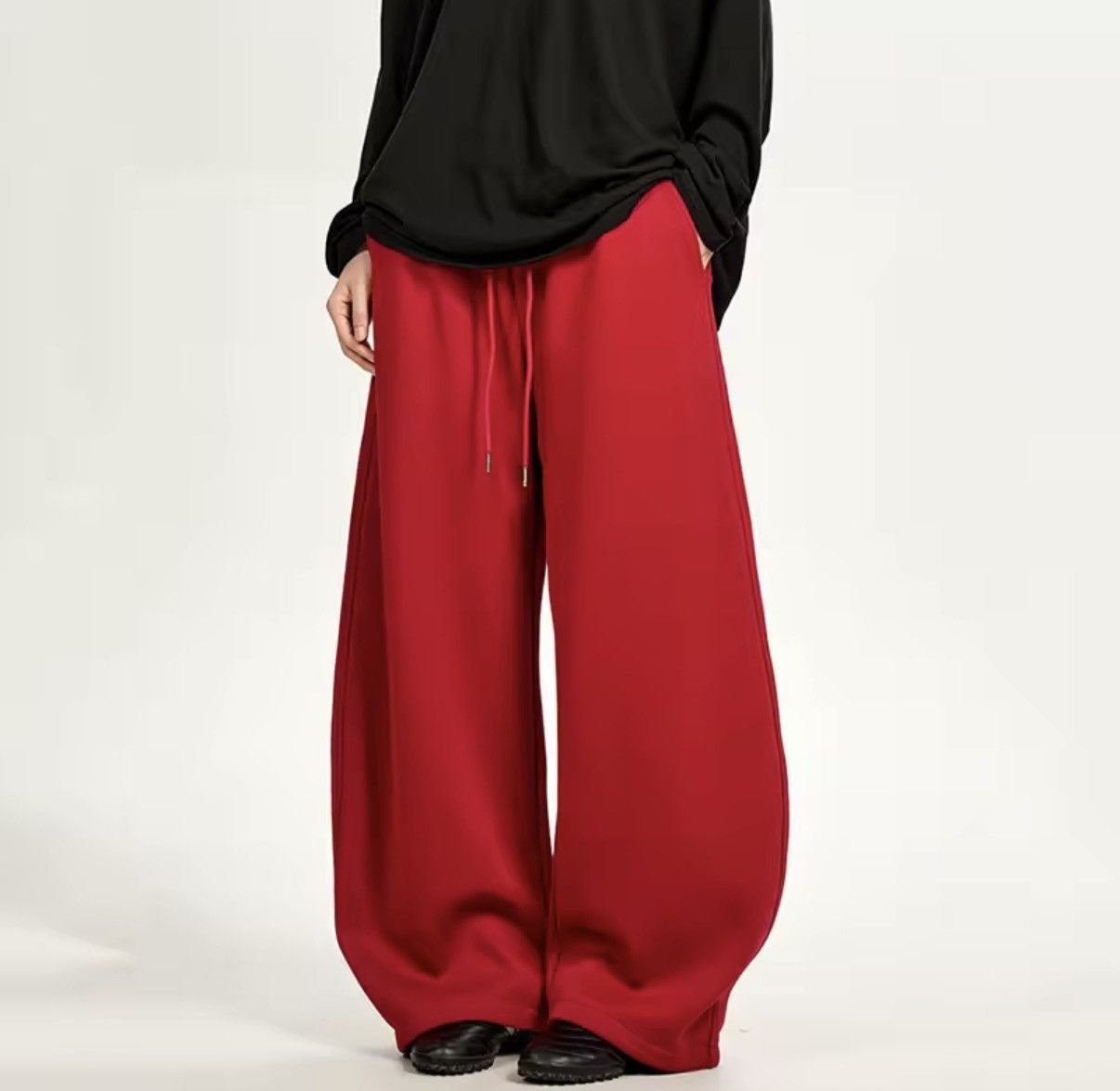Other Sportswear Elastic Waist Loose Wide Leg Pants Size US 30 / EU 46 - 2 Thumbnail