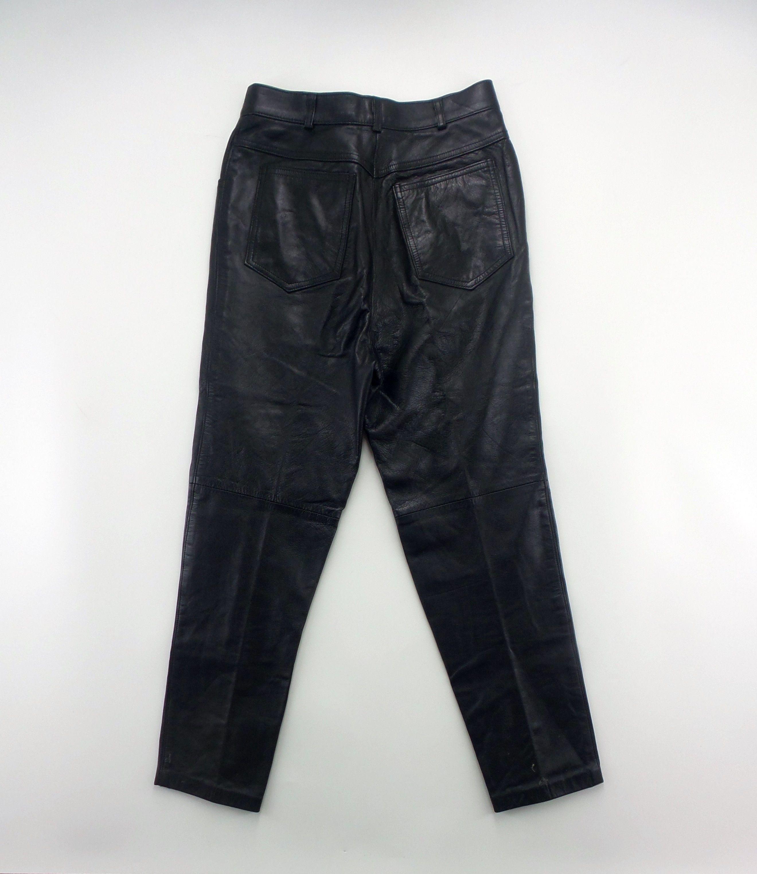 Leather × Vintage Vintage Peace Leather Wrinkle Pants W27xL37 Size US 27 - 7 Thumbnail