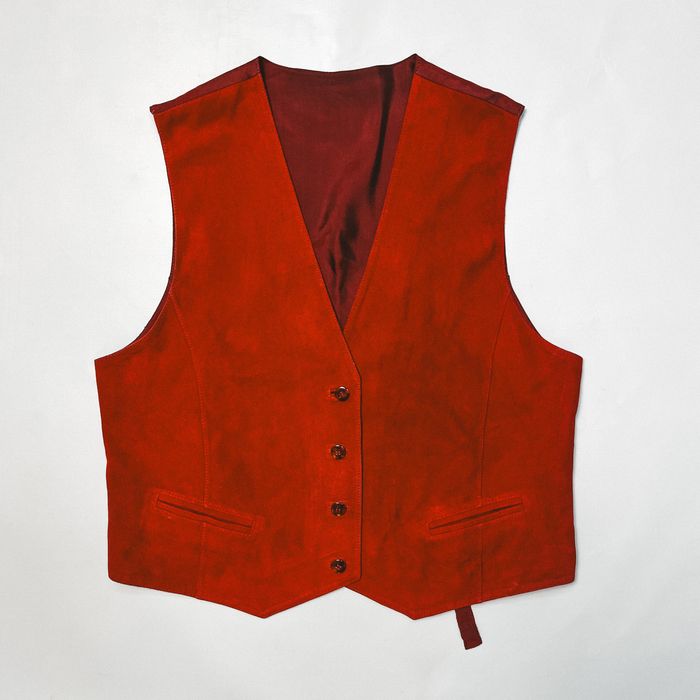 Vintage Vintage Italian Leather Red Vest | Grailed